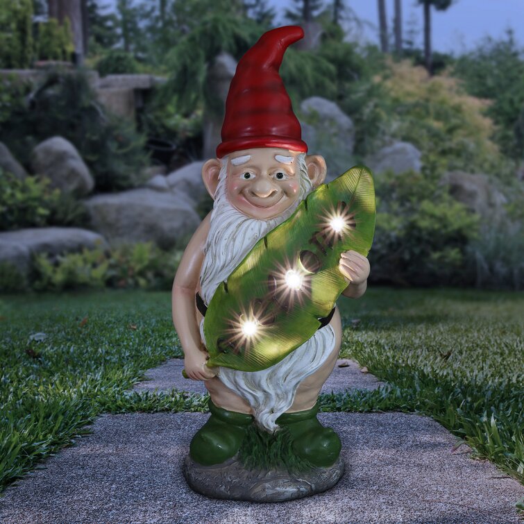 Trinx Emeline Good Time Naked Nolan Gnome Statue With Welcome Leaf